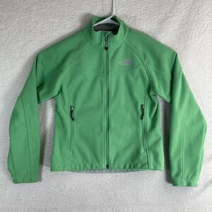 The North Face WindWall Jacket Womens Small Full Zip Green Lined Zip Pockets